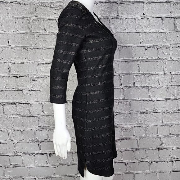 Yigal Azrouel Black Woolen Sheath Dress, Women's 4 - Picture 3 of 12